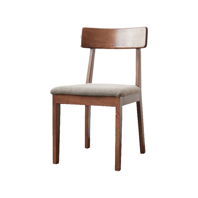Contemporary Upholstered Armless Chair Indoor Oak Dining Chair