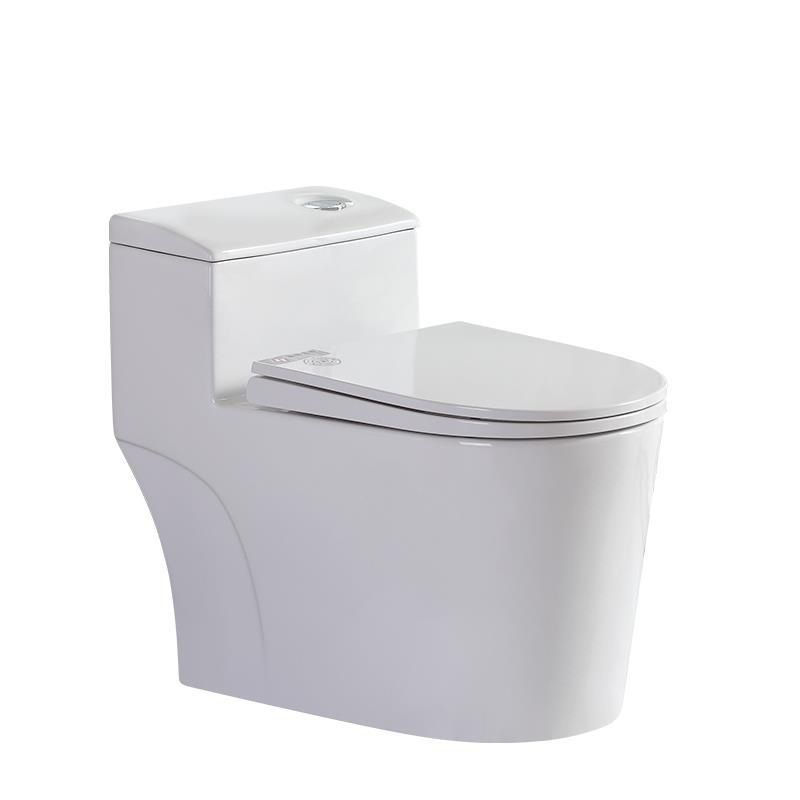 Contemporary Floor Mount Flush Toilet White Ceramic Urine Toilet for Bathroom