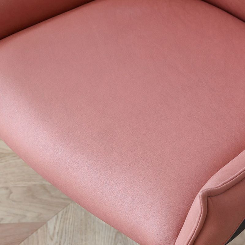 Contemporary Faux Leather Dining Chairs Arm Side Chairs with Metal Legs for Kitchen