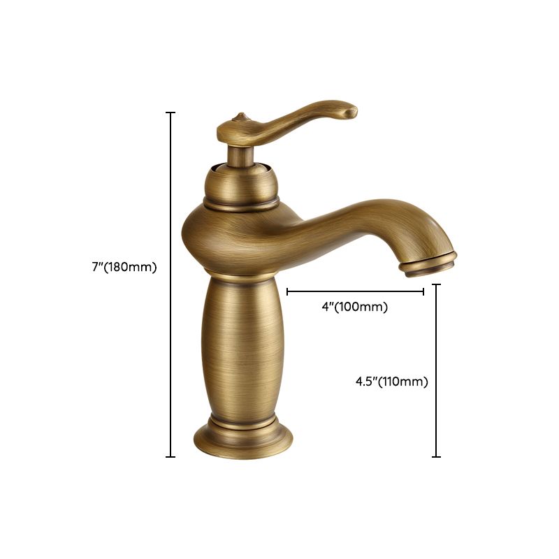 Brass Bathroom Vessel Faucet Single Lever Handle Circular Sink Faucet with Water Hose