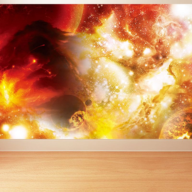 Dark Color Black Hole Mural Wallpaper Moisture Resistant Wall Art for Dining Room