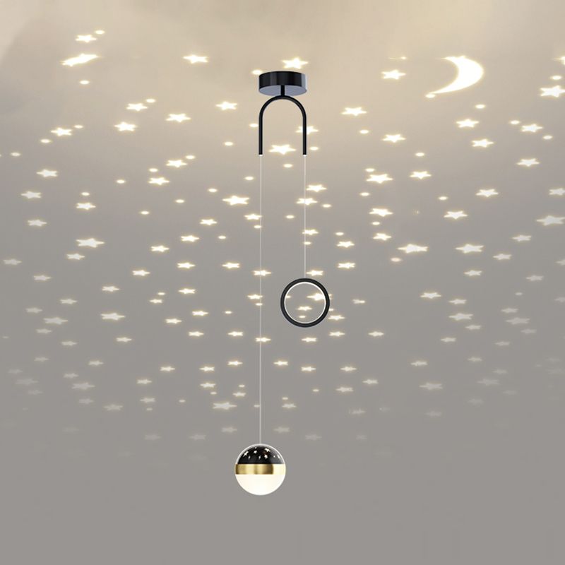 Modern Style Geometry Shape Hanging Lights Metal 2 Light Hanging Light Fixtures