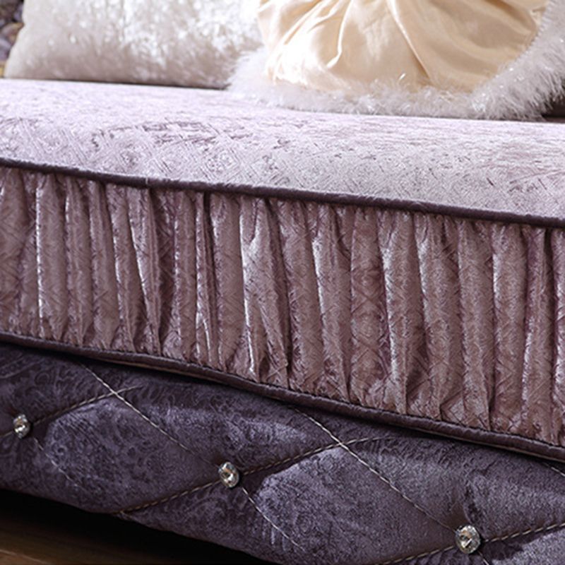 3/4-Seater Velvet Sectional Sofa L-Shape Flared Arm Sofa Sectional