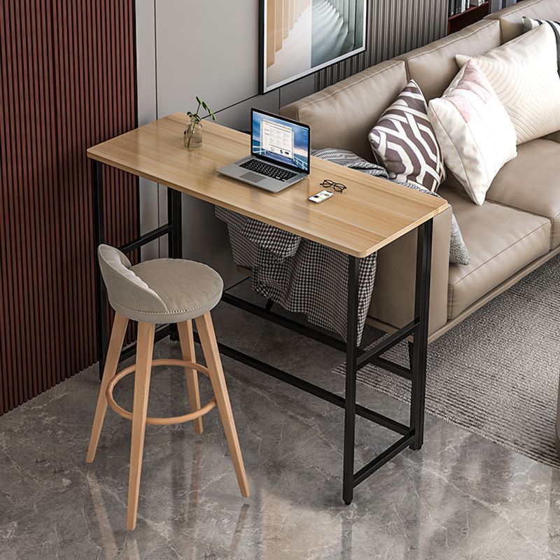 Modern Folding Bistro Bar Table Rectangle Metal Base Bar Table