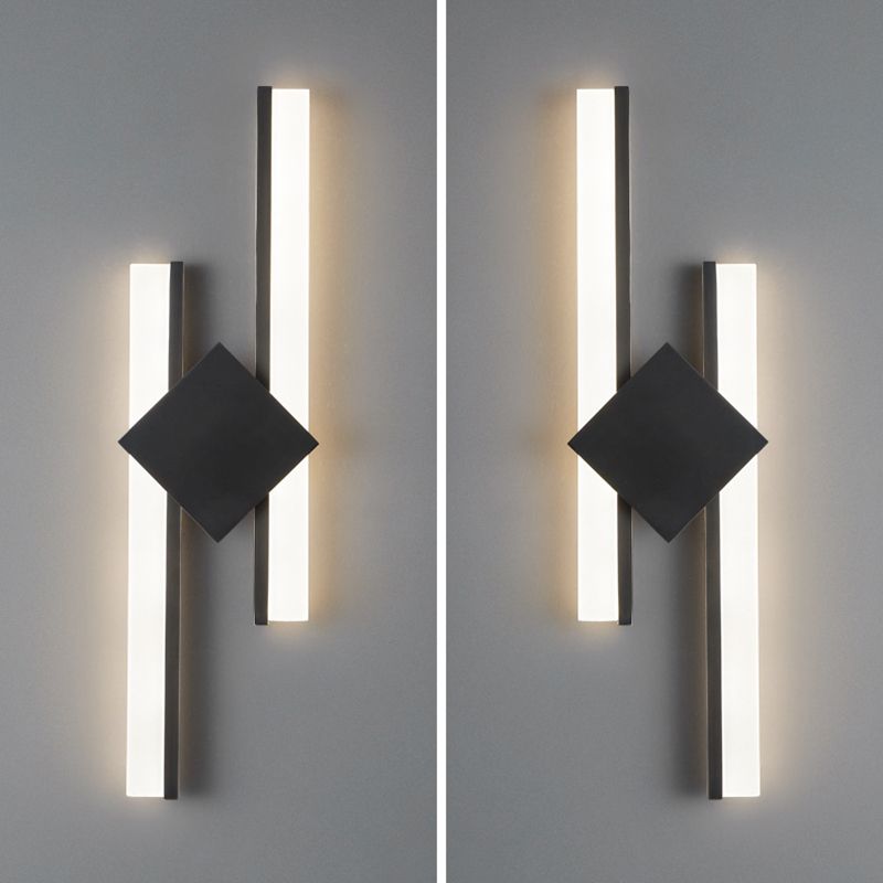 Metal Geometric Wall Light Modern 2-Light Wall Lights for Bedroom