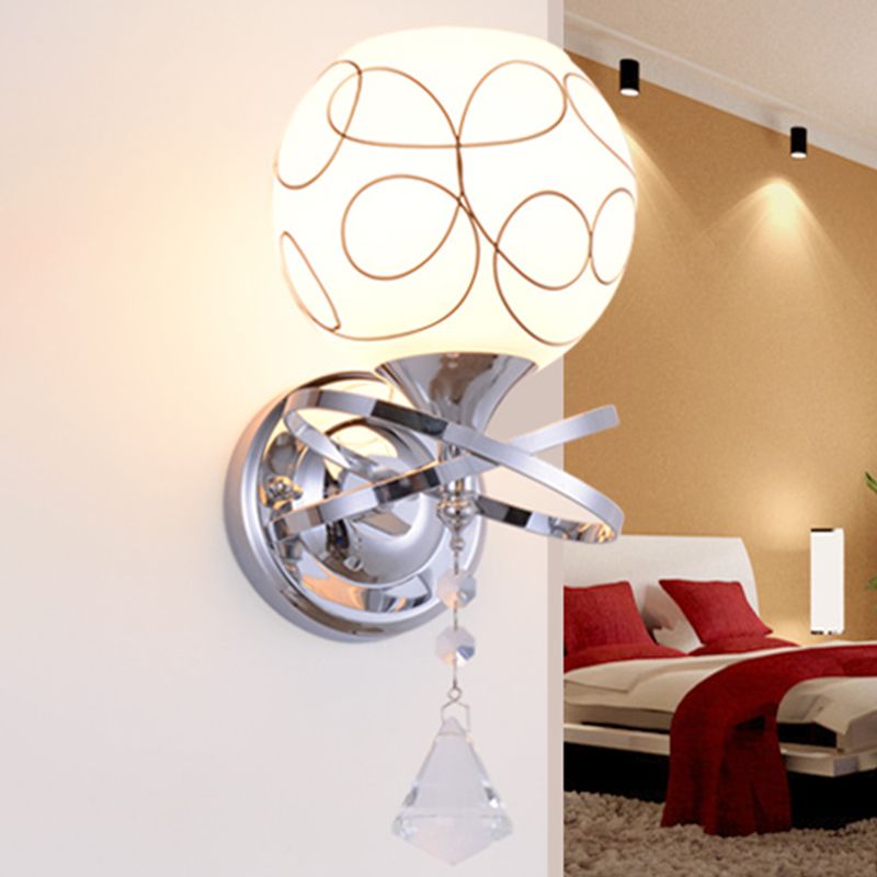 Multi Lights Ball Wall Mounted Light Fixture Modern Style Glass Wall Sconce Lights