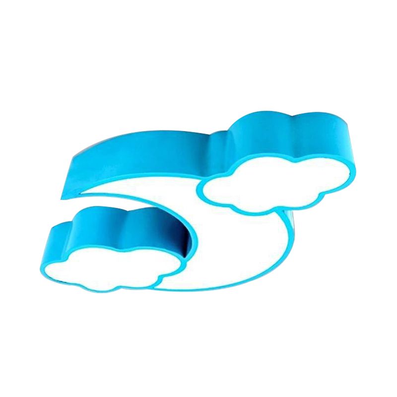 Acryl-Deckenleuchte mit Wolkenmotiv, Cartoon-Unterputz-Deckenleuchte für das Kinderzimmer im Klassenzimmer