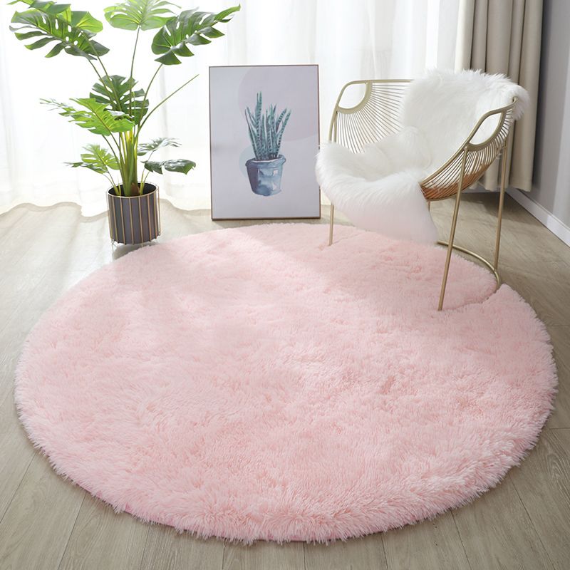 Chic Grey Area Carpet Solid Color Plush Area Rug Stain Resistant Rug for Drawing Room