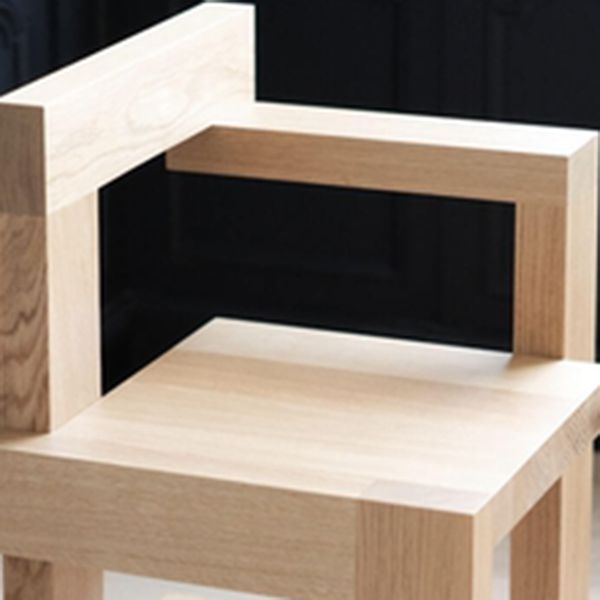 Modern Arm Chair Wood Open Back Dining Accent Chair for Home