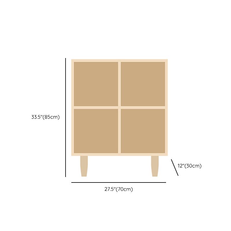 Natural Standard Bookshelf Wooden Contemporary Bookcase with Shelves