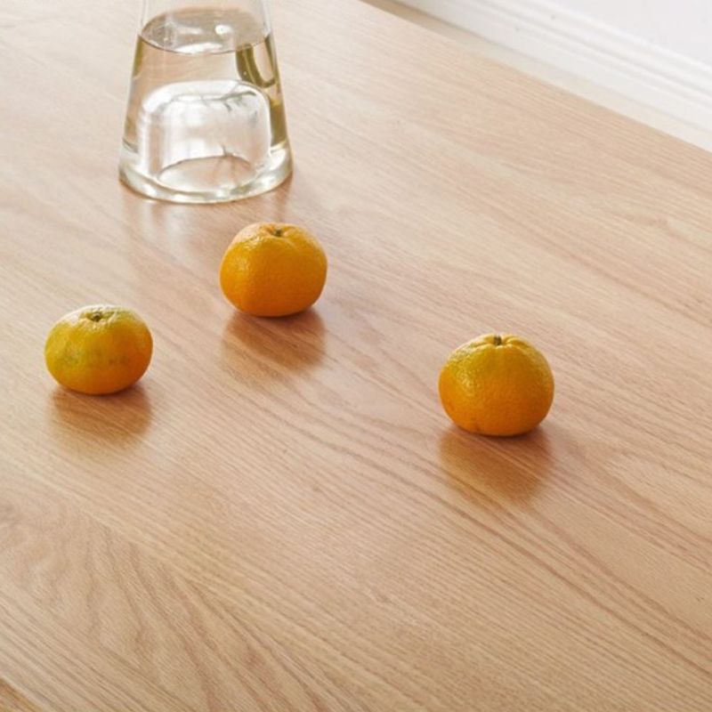 Oval Dining Table Pine Solid Wood Dining Table with 4 Legs for Kitchen