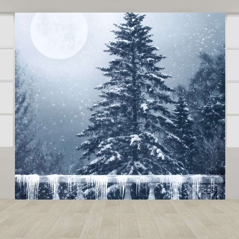 White Balcony and Moon Mural Decal Moistureproofing Modern Bedroom Wall Covering