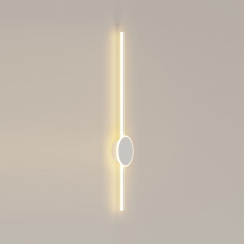 Metal Geometric Shape Wall Light Modern Style 1-Light Wall Mounted Light Fixture in White