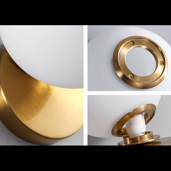 Moderne eenvoud glazen kogelwandlicht woonkamer wandlamp