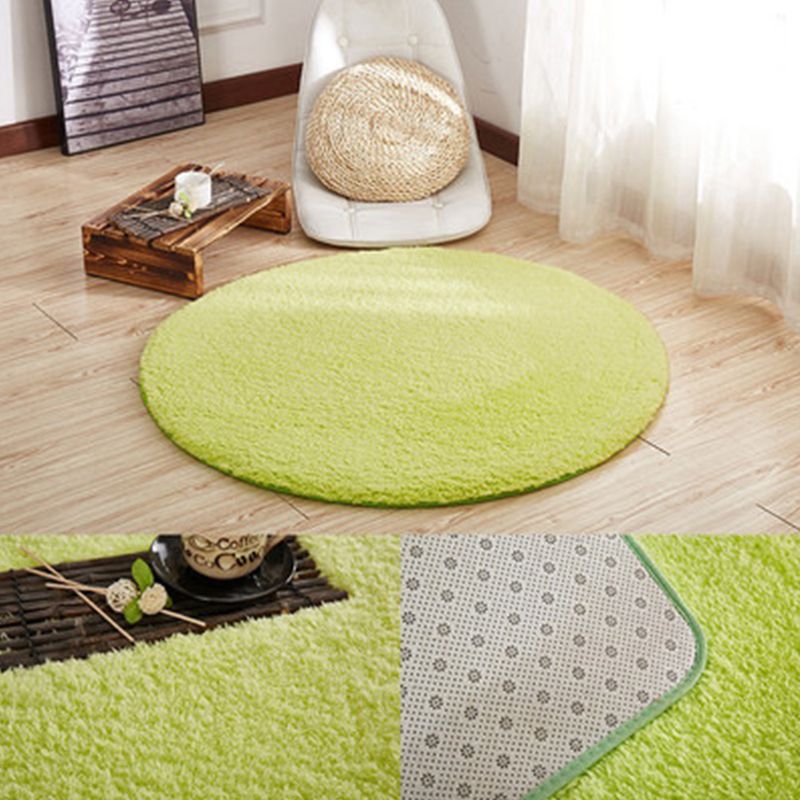Casual Bedroom Rug Multi Colored Plain Area Carpet Synthetics Pet Friendly Anti-Slip Backing Easy Care Rug