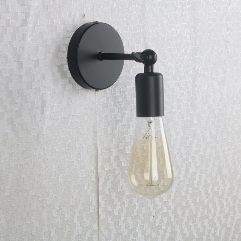 Lampadine aperte con funce parete luce retrò stile industriale in metallo 1 luce leggera