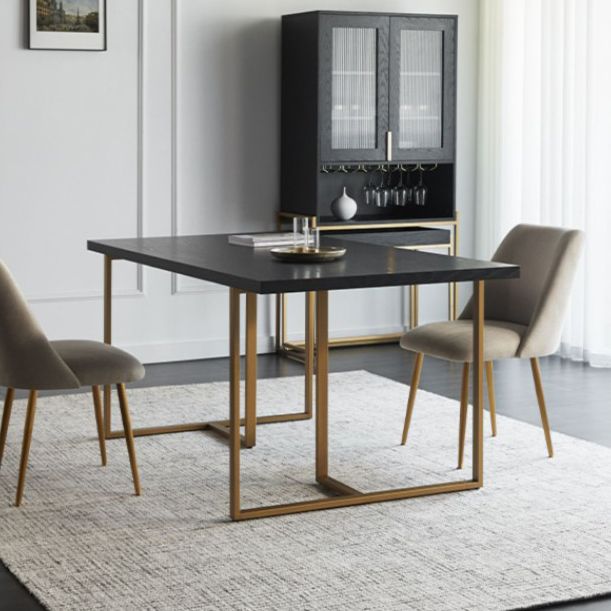 Rectangle Dining Site Table Industrial Style Solid Wood Dining Room Collection