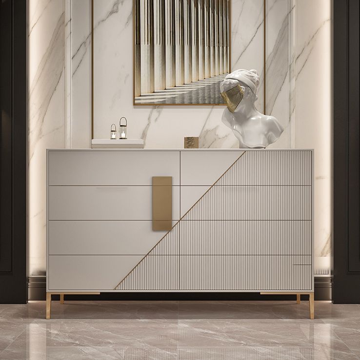 Glam Horizontal Storage Chest Wood Soft-Close Drawers Double Chest