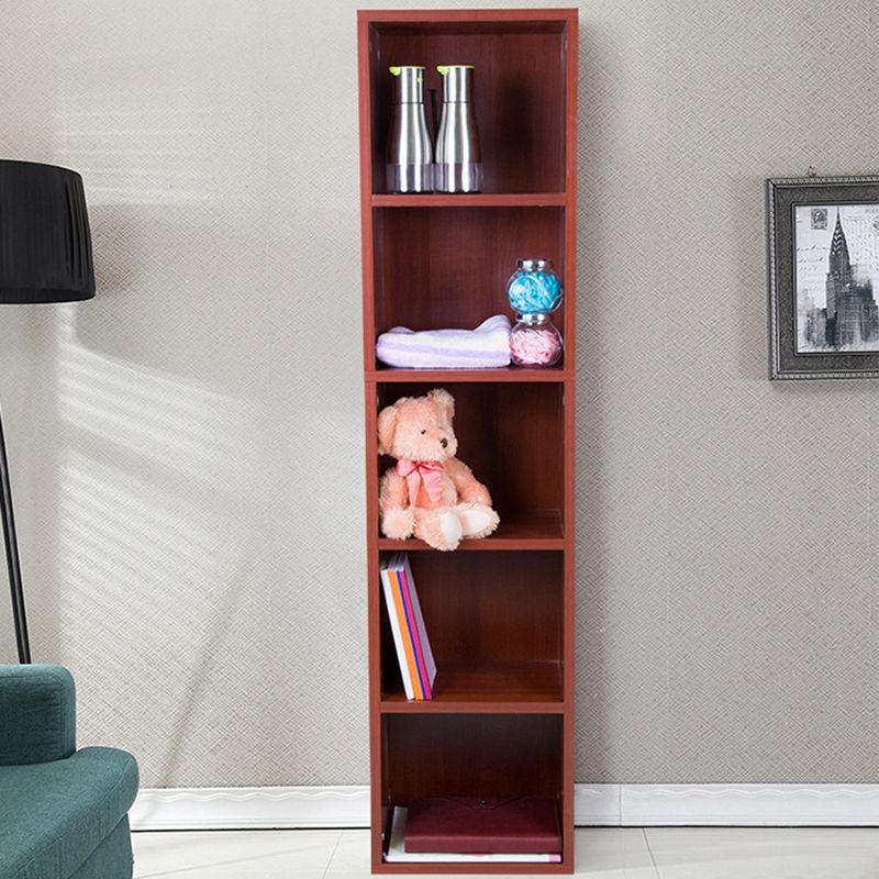 Modern Engineered Wood Bookcase Standard Closed Back Bookshelf