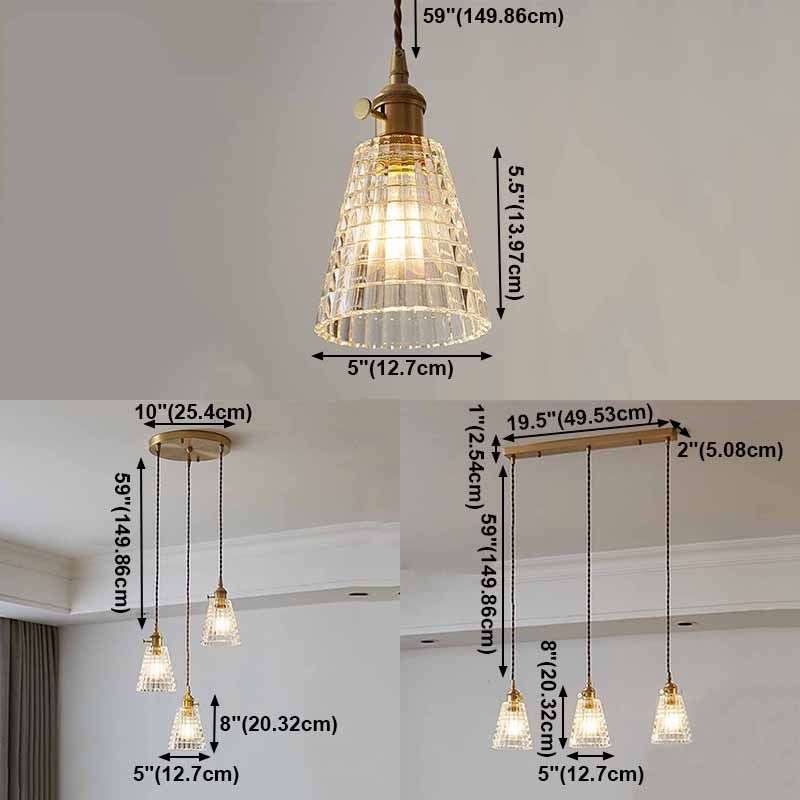 Apparecchiatura di illuminazione a sospensione in vetro Kit di luce a sospensione vintage per sala da pranzo