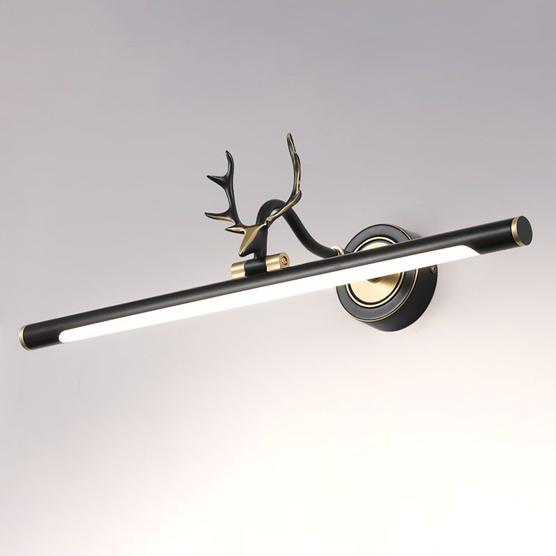 LED Mirror Lamp American Retro Style Bathroom Toilet Antler Mirror Light Fixture