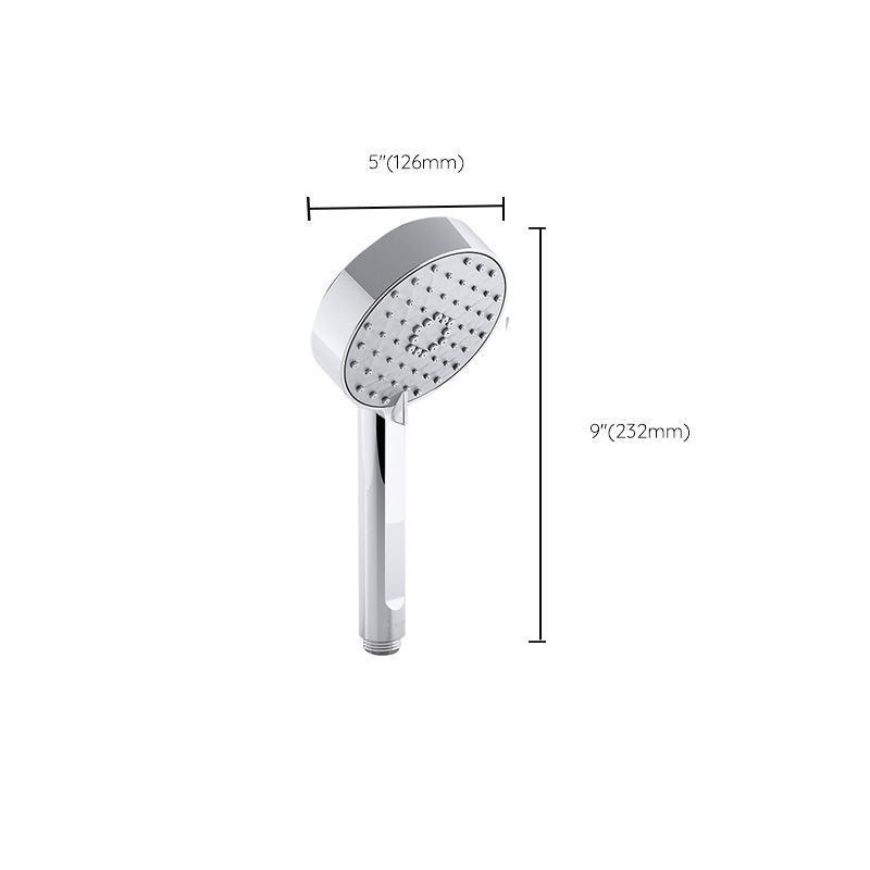 Round Self-Cleaning Hand Shower Adjustable Spray Pattern Wall-Mount Hand Shower