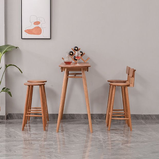 Contemporary Bar Dining Table Kitchen Rectangle Wood Bar Table