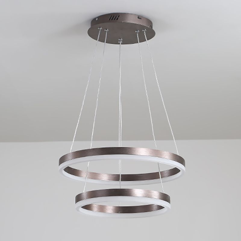 Zeitgenössische mehrschichtige Deckenhänge hängendes leichte geometrische Deckenleuchte für Esszimmer