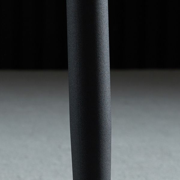 Moderner Seitenstuhl Leder mit festem Rücken armloser Esstühle mit Metallbeinen