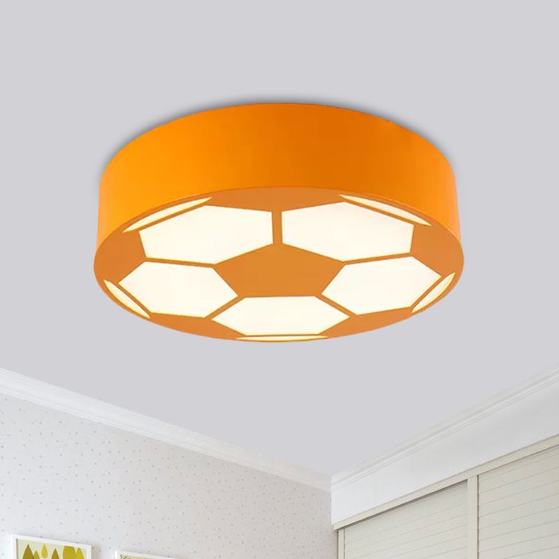 Plafonnier LED en métal de style enfant avec abat-jour en acrylique, rouge/jaune/bleu