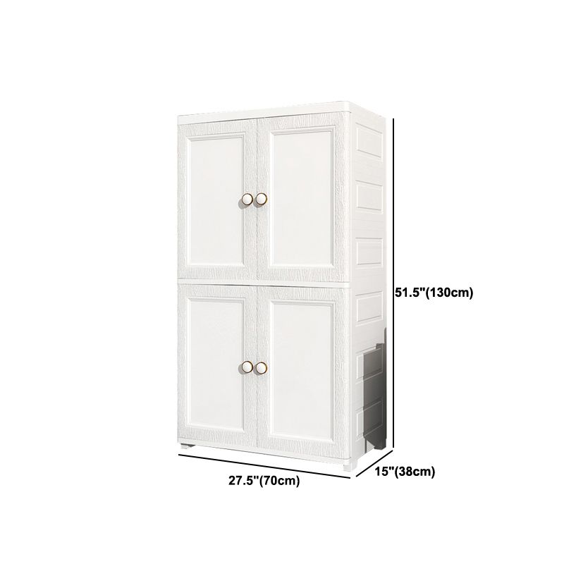 Contemporary Style Wardrobe Plastic Bedroom Wardrobe Closet With Drawer