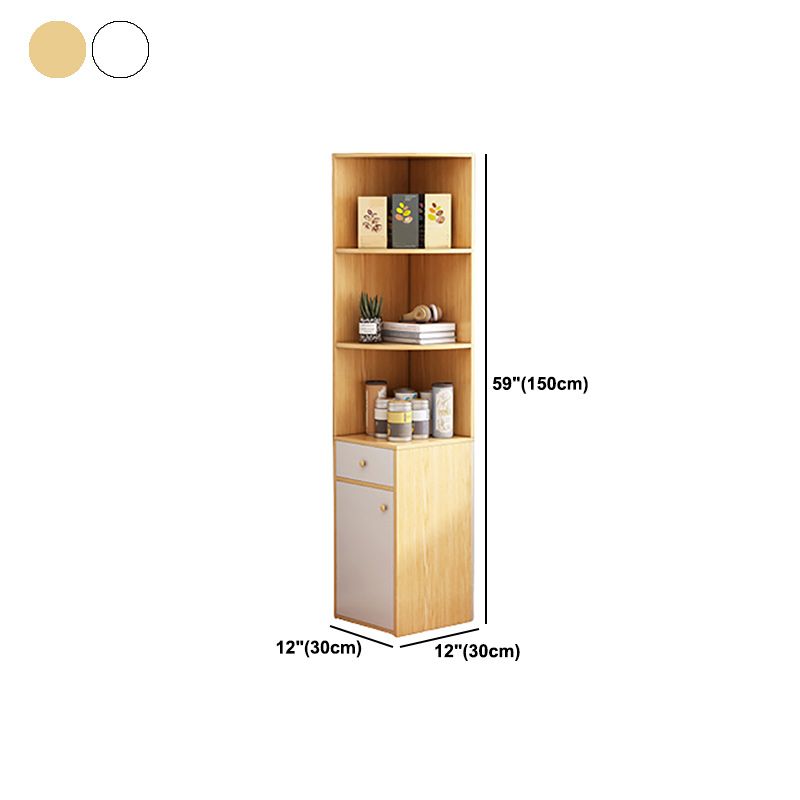 Modern Accent Cabinet with Door and Drawers and Shelves Cabinet