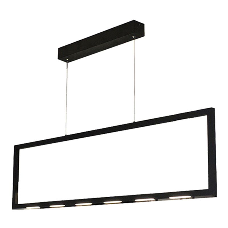 Moderne stijl lineaire eilandverlichting armaturen metaal 6-lichte eiland hanglampen