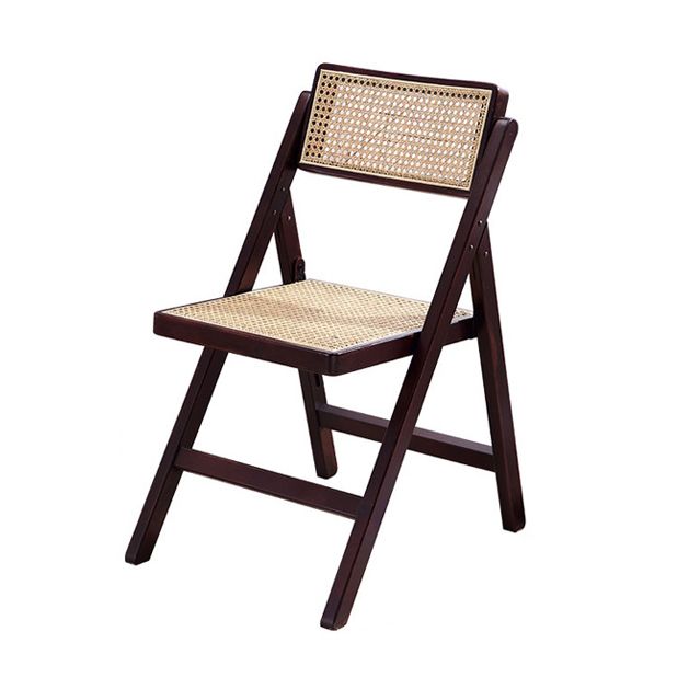 Minimalist Solid Wood Kitchen Dining Folding Side Chair Opening Back Folding Side Chair