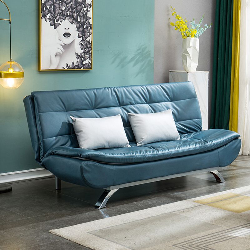 Faux Leather Sofa 35.43" H Armless Convertible Sofa for Living Room