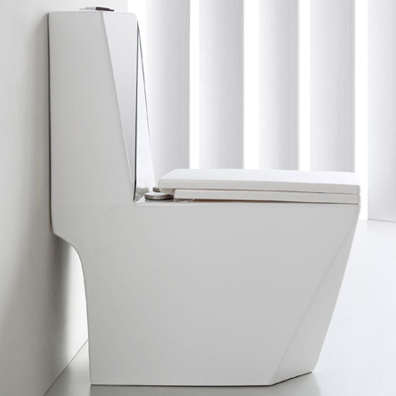 Skirted Toilet Traditional Floor Mount One-Piece Toilet with Slow Close Seat