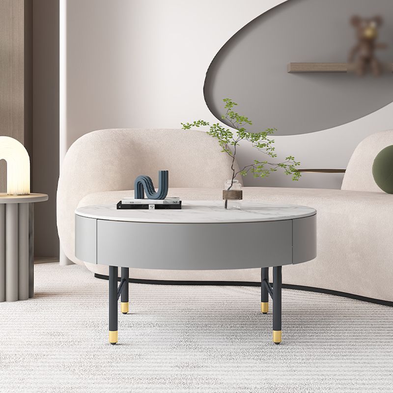 Modern Round Nesting Coffee Table Set Frame Coffee Table with Storage