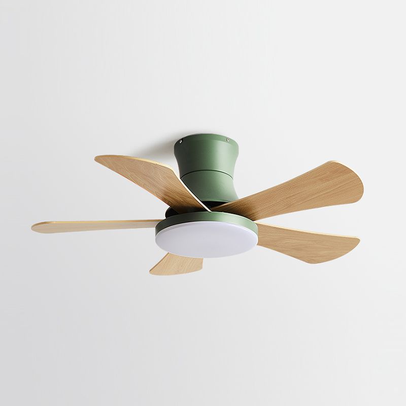 Éclairage de ventilateur de plafond de style moderne 1 Éclair de ventilateur de plafond léger avec bois pour chambre à coucher