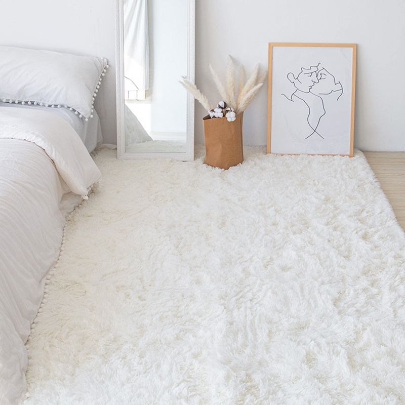 Round élégant couleur unie moderne tapis moderne Polyester un tapis d'intérieur pain, tapis résistant aux taches pour la décoration intérieure