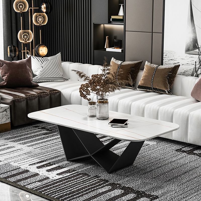 Slate Top Coffee or End Table Abstract Coffee Table, 17.71" High