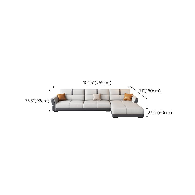 Contemporary Sectional Sofa Faux Leather Stain-Resistant Sectional Sofa