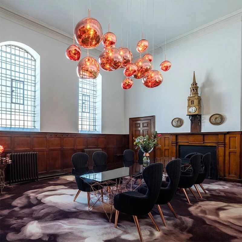 Dimpled Pendant Lamp Post Modern PVC 1-Bulb Accent Suspended Lamp for Living Room