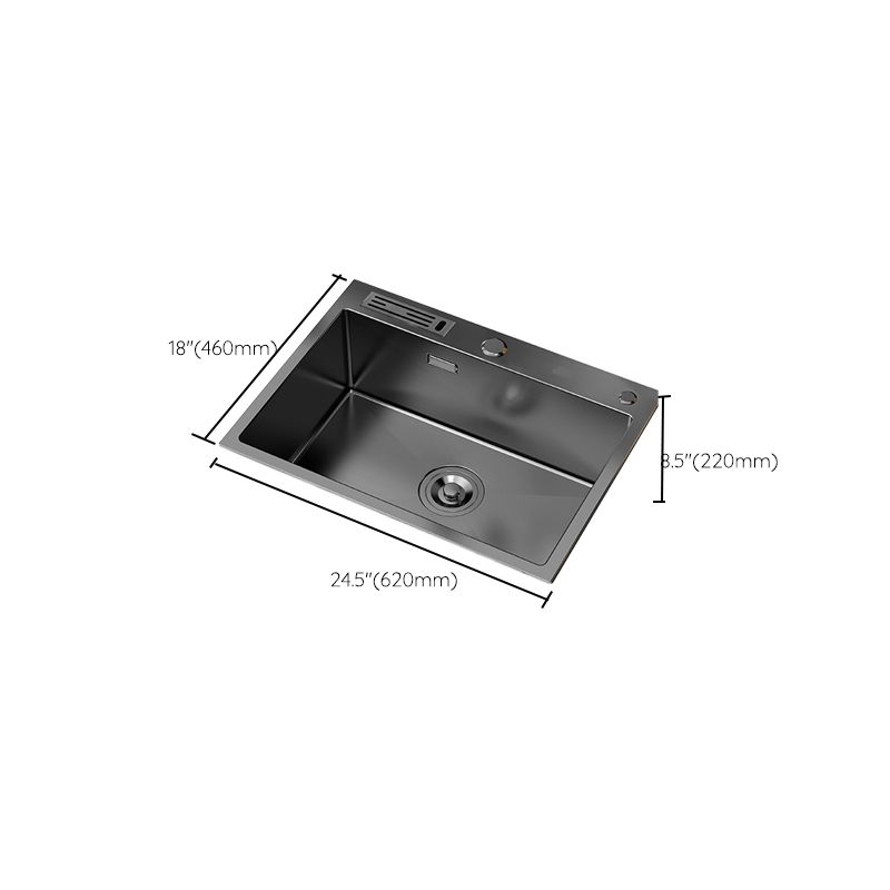 Soundproof Kitchen Sink Overflow Hole Design Kitchen Sink with Drain Assembly