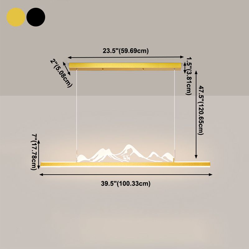 Iluminación moderna de iluminación LED acrílico Luz de luz para comedor para comedor