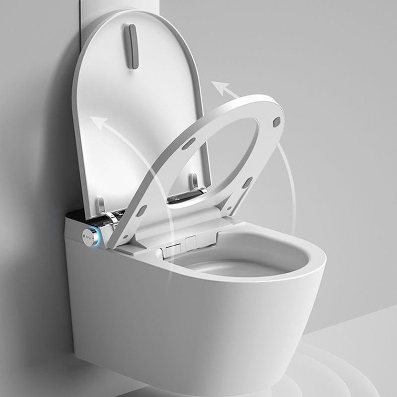 Contemporary Wall Hung Flush Toilet Heated Seat Included Urine Toilet for Bathroom