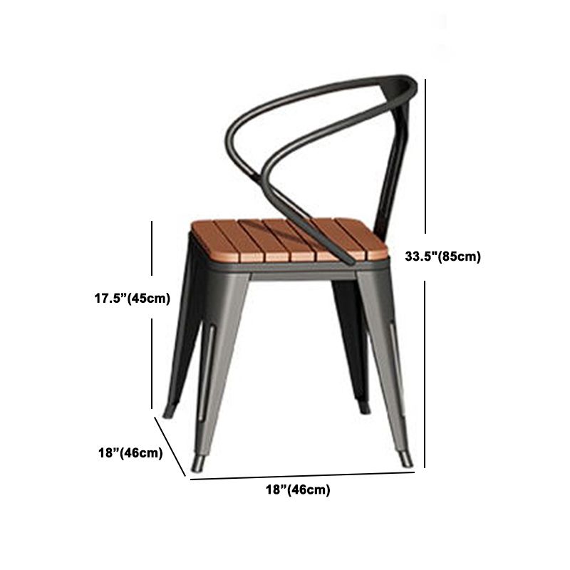 Contemporary Style Wood Table Set 1/2/3/5/7 Pieces Dining Set with Metal Chairs