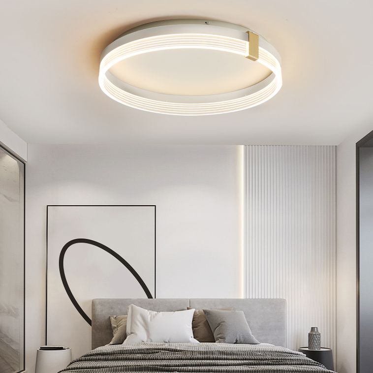 1-Light Modern Ceiling Light Simple LED Ceiling Mount Light with Acrylic Shade for Bedroom