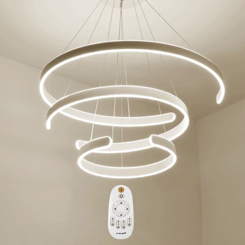 Luz de colgante de colgante de metal LED de estilo moderno de lámpara en forma de C en forma de C