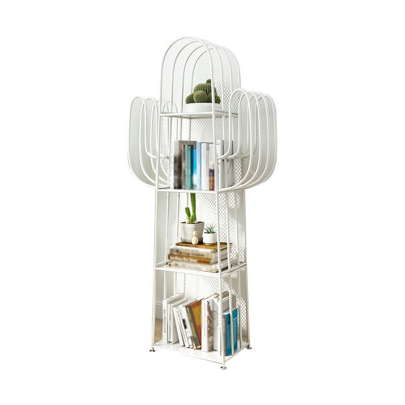 Libreria geometrica di ferro scandinavo libreria verticale, 16,5 "l x 11,8" w x 59 "h