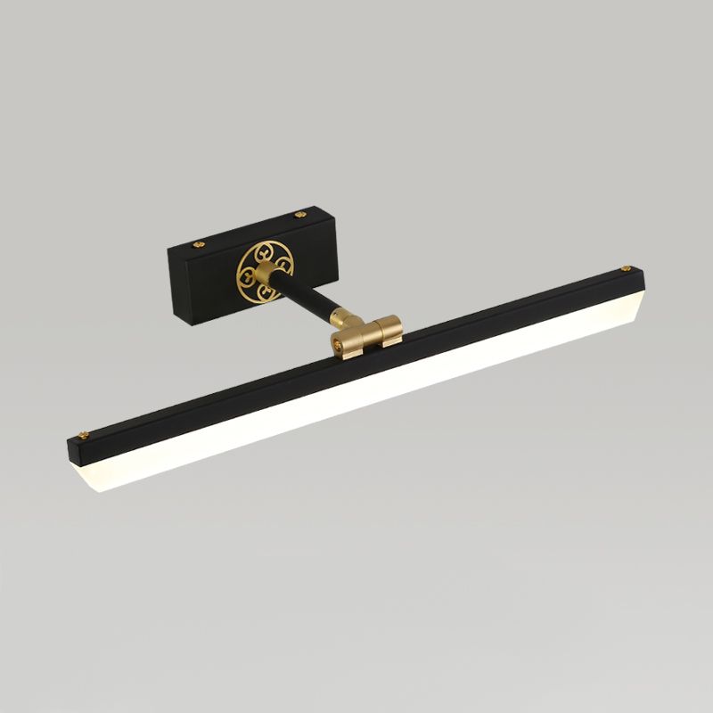 Metal Linear Shade Wall Sconce Modern Style 1- Light Mirror Wall Mount Lighting
